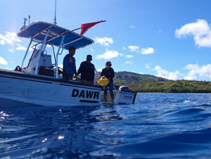 Guam Department of Agriculture’s Division of Aquatic and Wildlife Resources (DAWR) assisted with vessel support and logistics for the deployment.